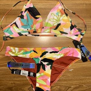 Jolyn Surf Teresa Bikini Top & Koa Bottom S New NWT